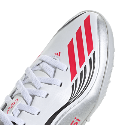 adidas F50 Messi League Turf Youth Soccer Cleats - White/Red/Silver