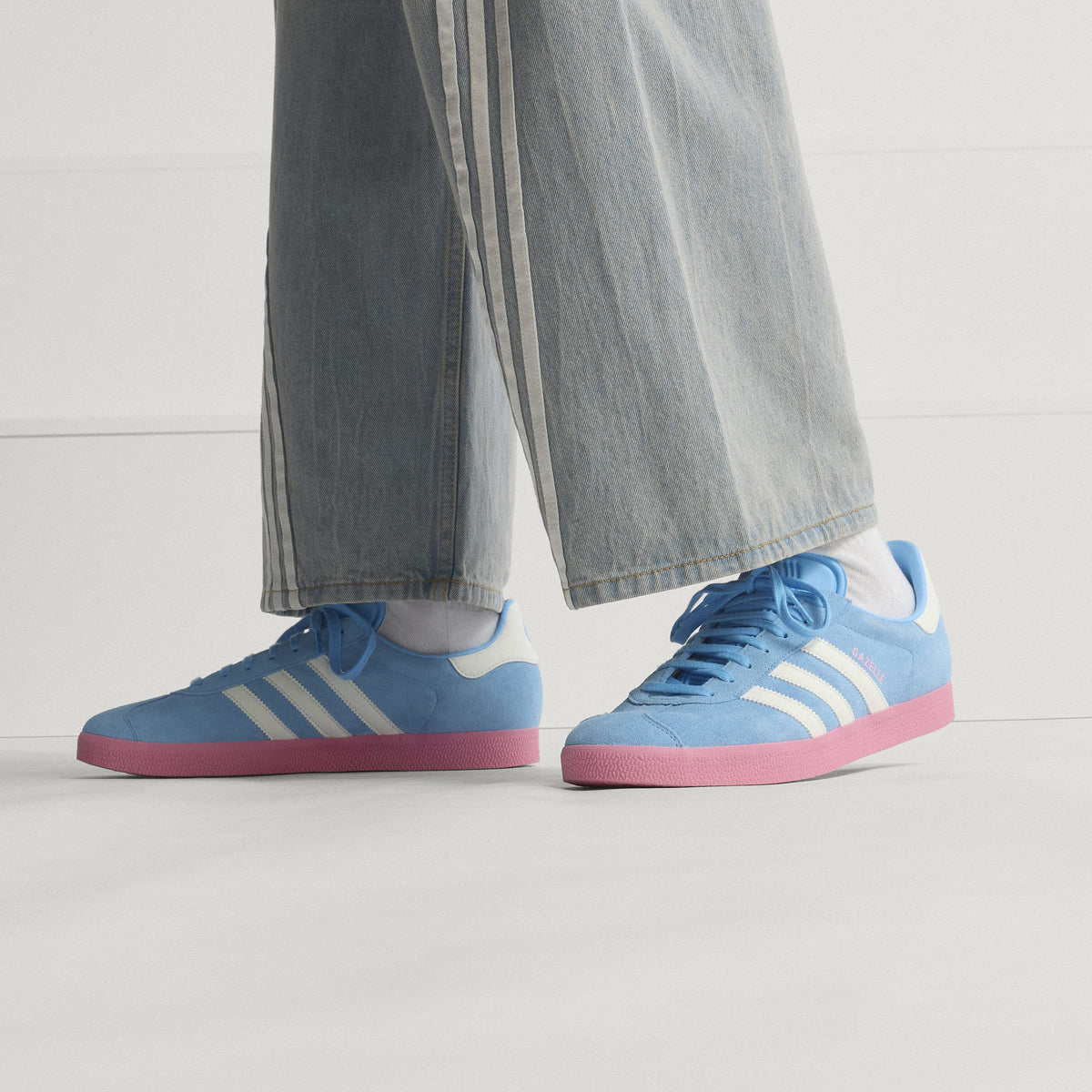 adidas Gazelle Inter Miami CF Shoes - Light Blue/White