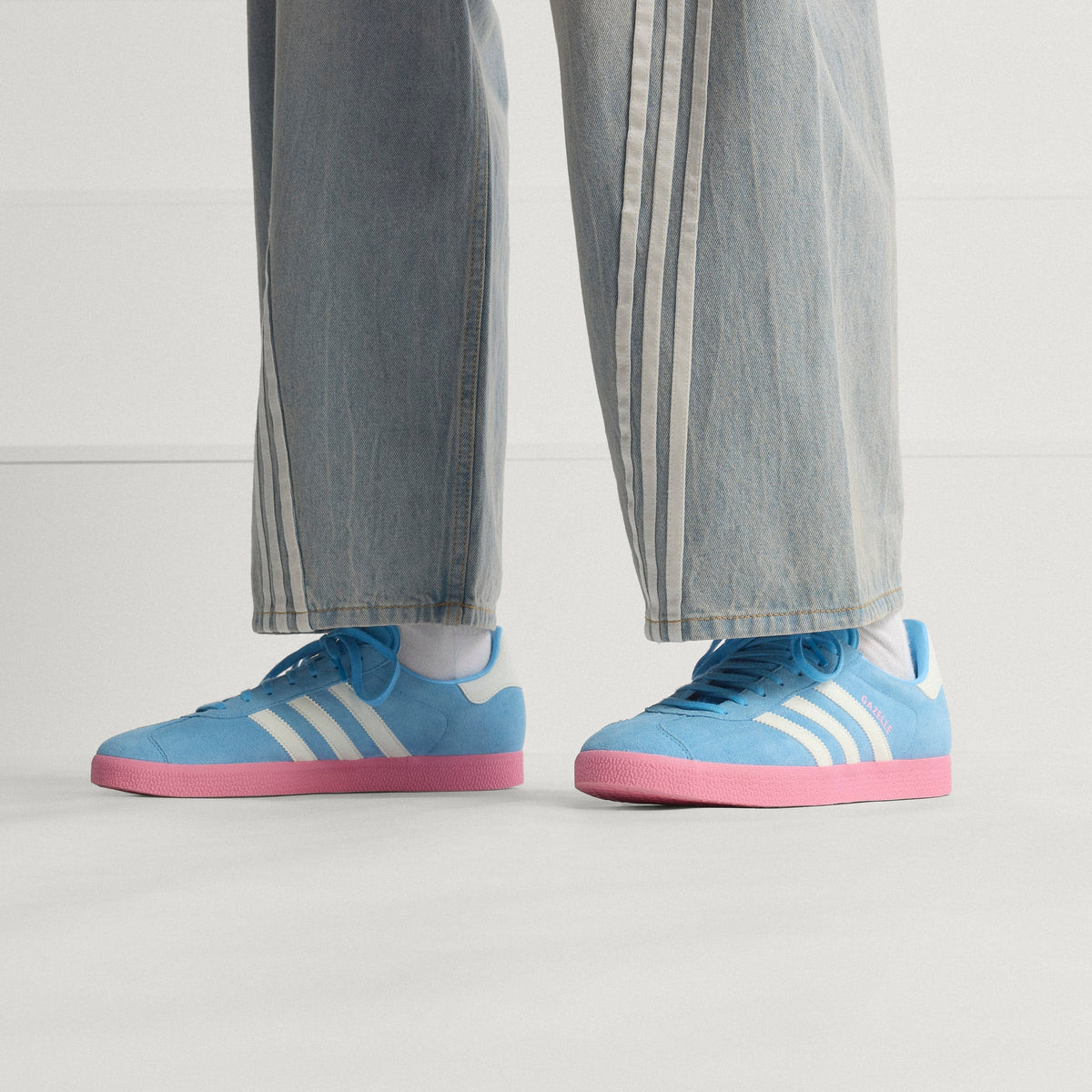 adidas Gazelle Inter Miami CF Shoes - Light Blue/White