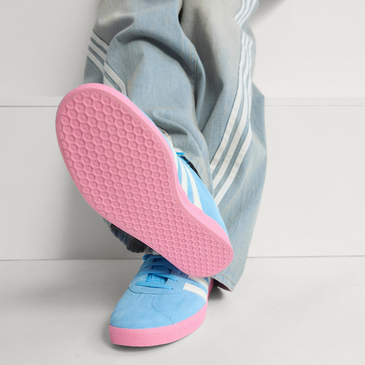 adidas Gazelle Inter Miami CF Shoes - Light Blue/White