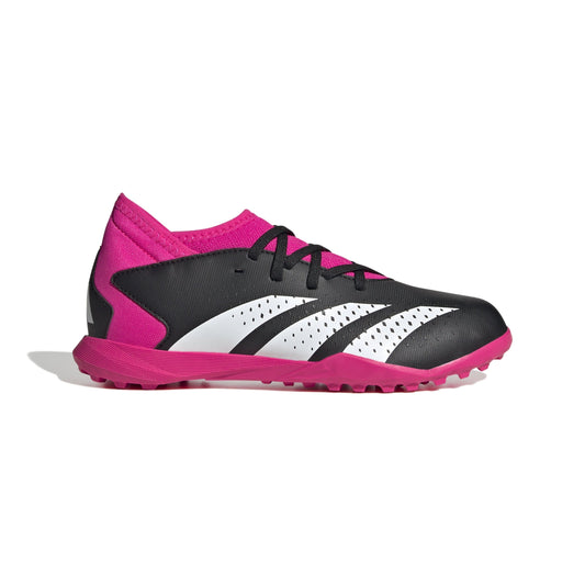 adidas Predator Accuracy.3 TF Youth Turf Soccer Cleats - Black/White/Shock Pink