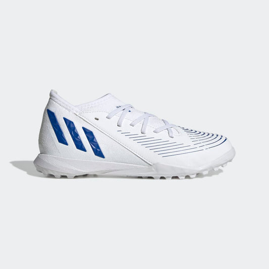 adidas Kid's Predator Edge 3 TF J Turf Football Boots White/Blue