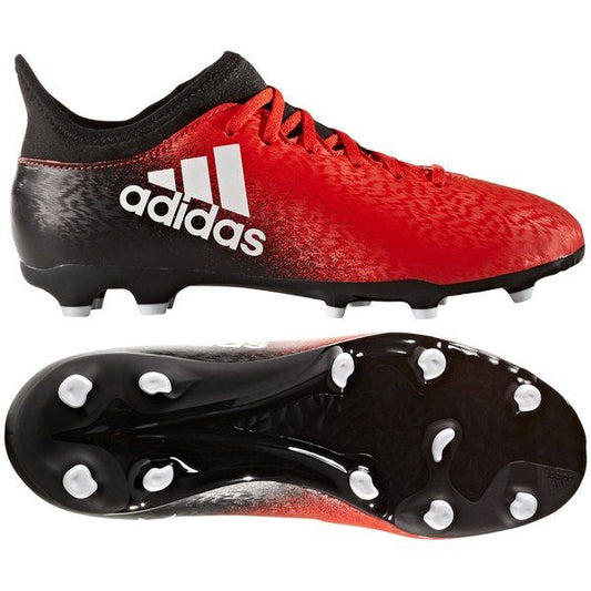 adidas Kid's X 16.3 FG/AG J Firm Ground Soccer Cleats Red/Black/White