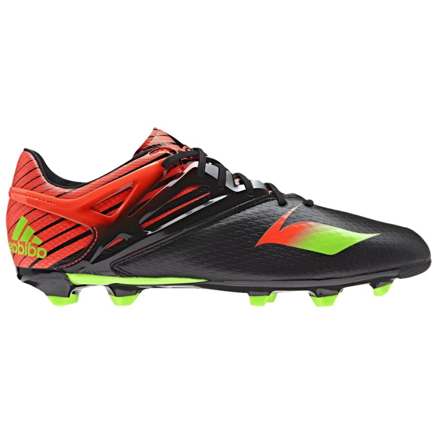adidas Messi 15.1 FG/AG Multi-Ground Youth Soccer Cleats - Black/Solar Green/Solar Red
