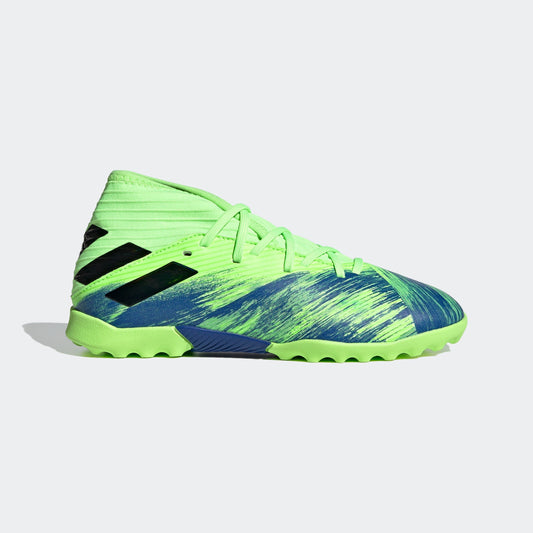 adidas Nemeziz 19.3 TF Turf Youth Soccer Cleats - Signal Green/Black/Royal