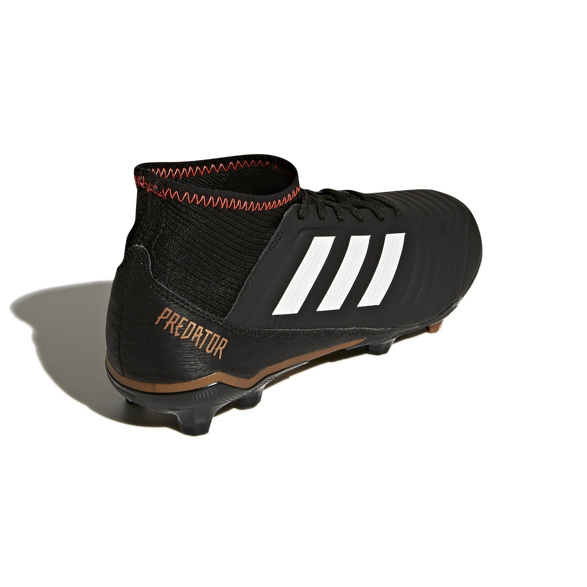 adidas Predator 18.3 FG Firm Ground Youth Soccer Cleats - Black/White/Solar Red