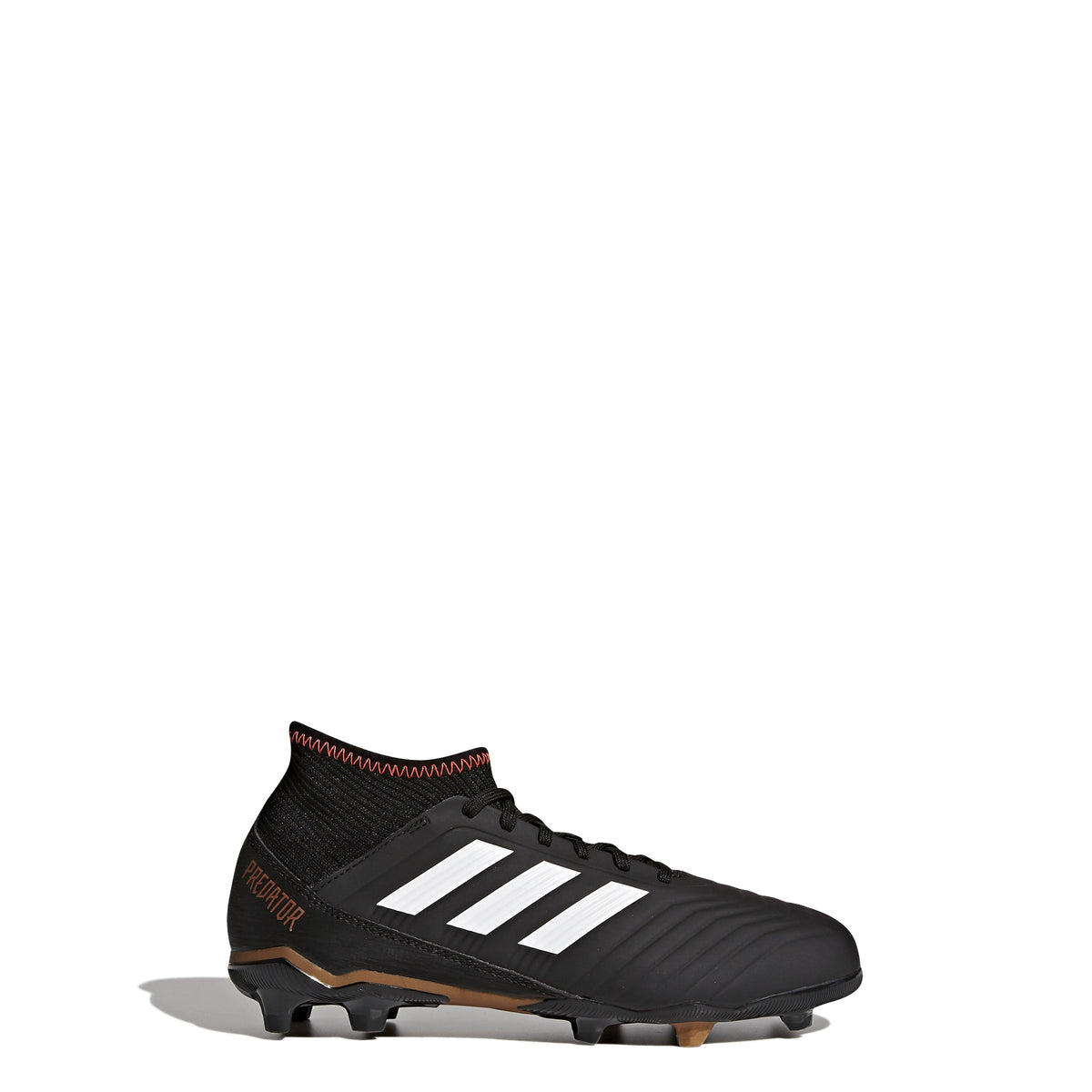 adidas Predator 18.3 FG Firm Ground Youth Soccer Cleats - Black/White/Solar Red