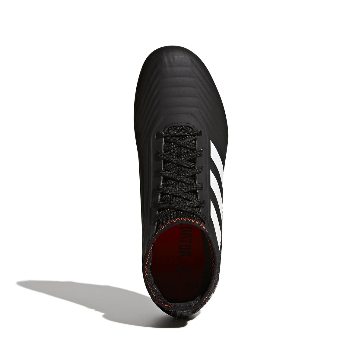adidas Predator 18.3 FG Firm Ground Youth Soccer Cleats - Black/White/Solar Red