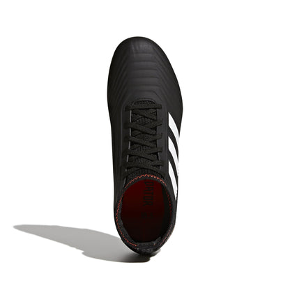 adidas Predator 18.3 FG Firm Ground Youth Soccer Cleats - Black/White/Solar Red