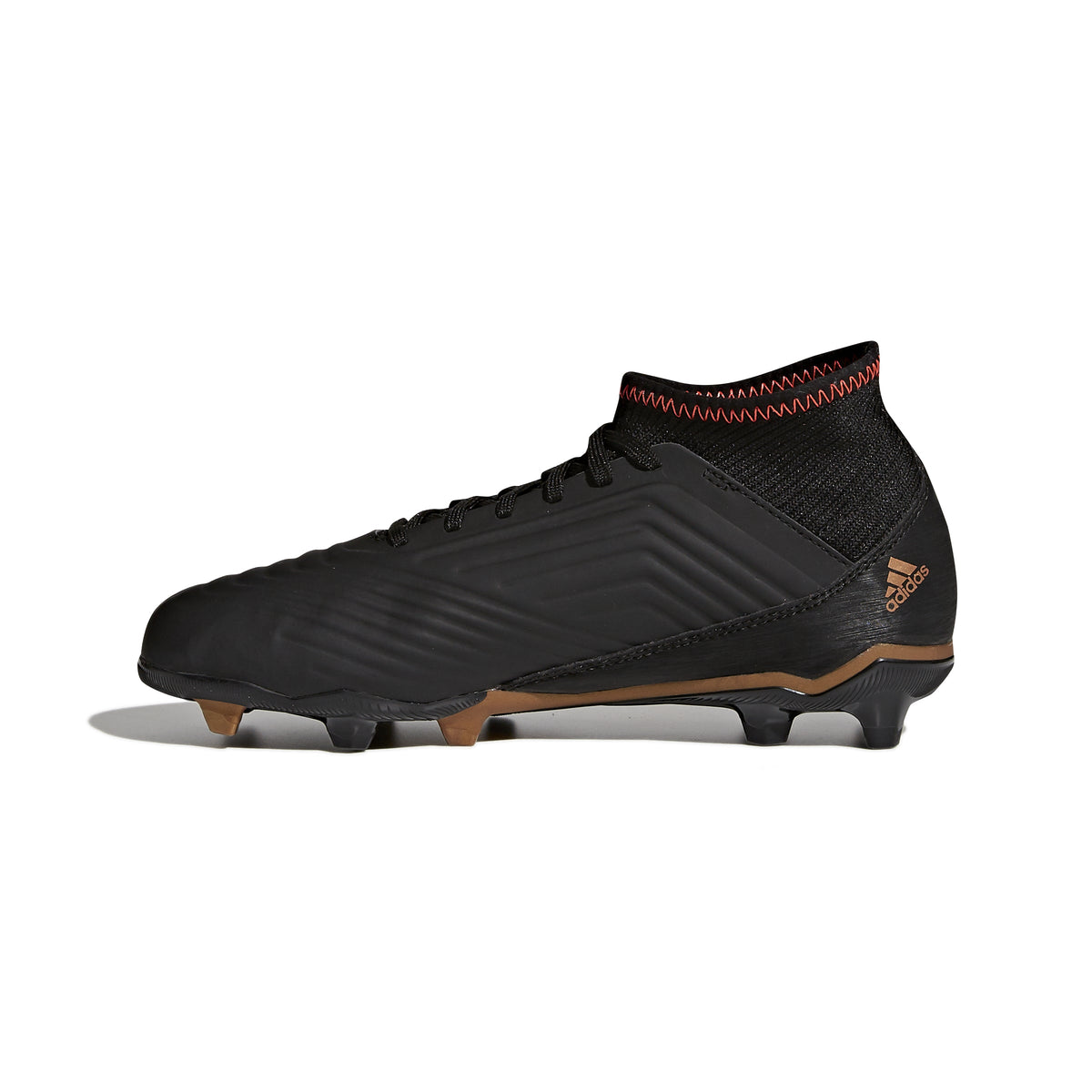 adidas Predator 18.3 FG Firm Ground Youth Soccer Cleats - Black/White/Solar Red