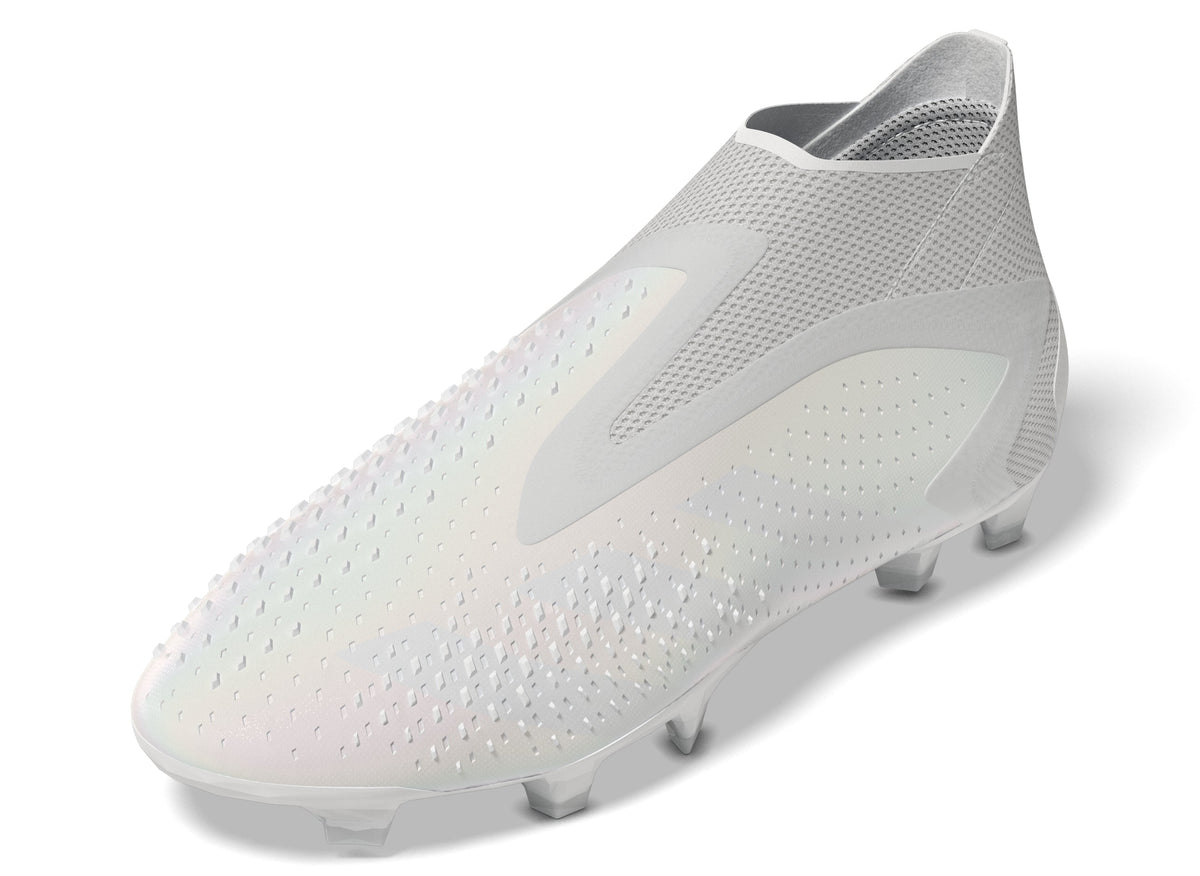 adidas Predator Accuracy+ FG Firm Ground Soccer Cleats - Cloud White/Cloud White