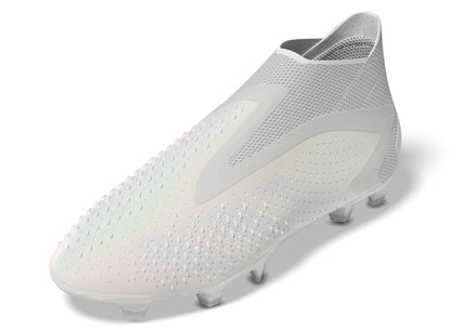 adidas Predator Accuracy+ FG Firm Ground Soccer Cleats - Cloud White/Cloud White