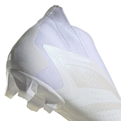 adidas Predator Accuracy+ FG Firm Ground Soccer Cleats - Cloud White/Cloud White