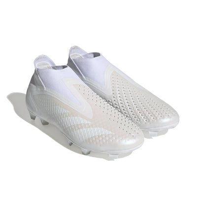 adidas Predator Accuracy+ FG Firm Ground Soccer Cleats - Cloud White/Cloud White