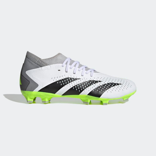 adidas Predator Accuracy.3 FG Firm Ground Soccer Cleats White/Black/Lucid Lemon