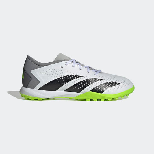 adidas Predator Accuracy.3 Low Turf Soccer Cleats - White/Black/Lucid Lemon
