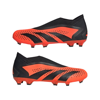 adidas Predator Accuracy.3 Laceless FG Firm Ground Soccer Cleats - Solar Orange/Black/Black