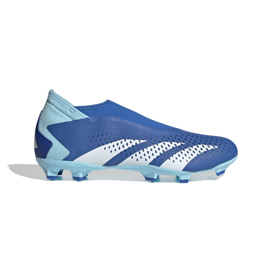 adidas Predator Accuracy.3 Laceless FG Firm Ground Soccer Cleats - Bright Royal/Cloud White/Bliss Blue