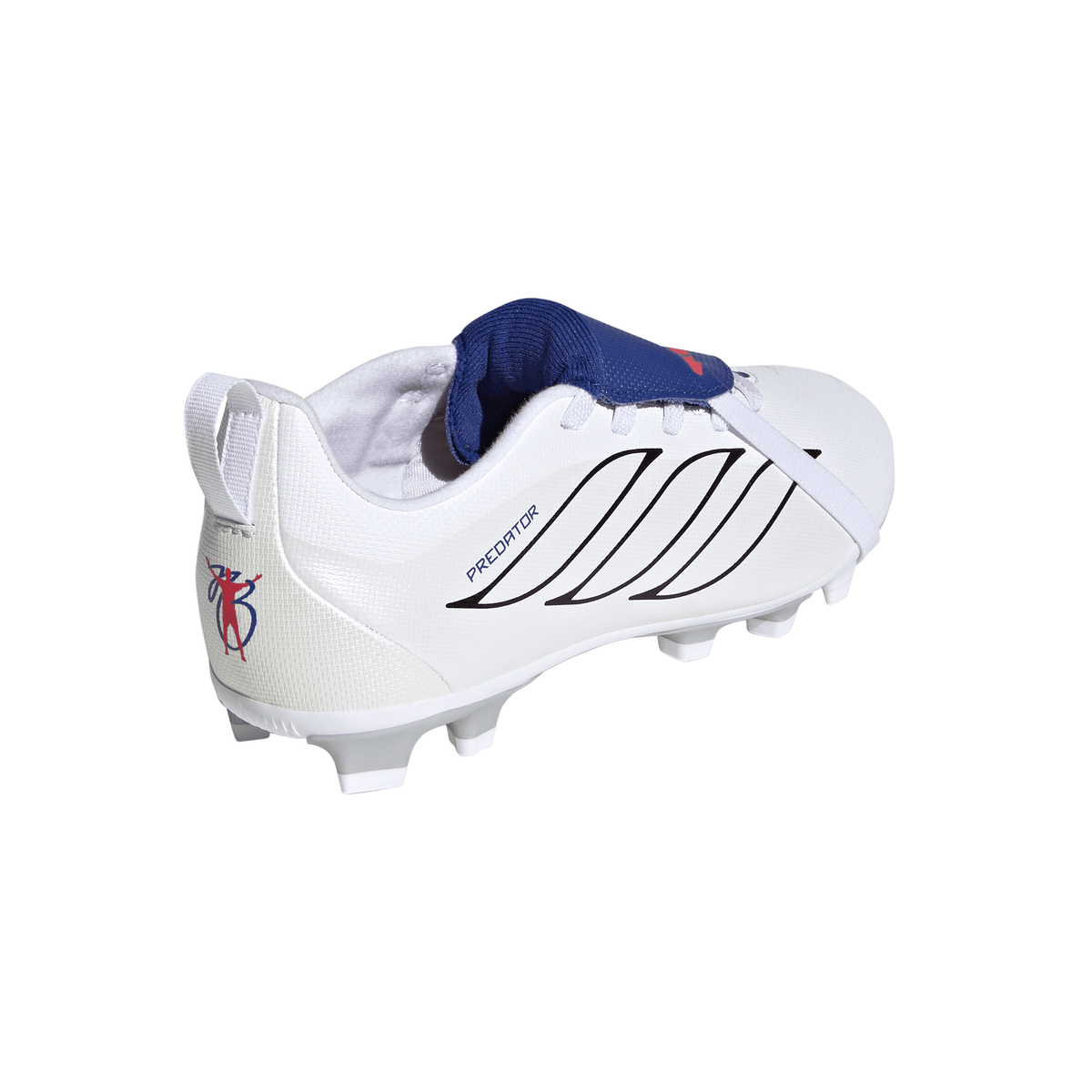adidas Predator Club Fold-Over Tongue Elastic Laces Firm Ground/Multi Ground Youth Soccer Cleats - White