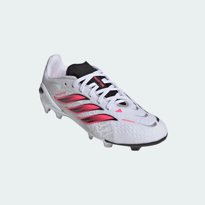 adidas Predator Elite Firm Ground Youth Soccer Cleats - White/Black