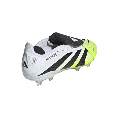 adidas Predator Elite Fold-Over Tongue Youth Firm Ground Soccer Cleats -White/Black