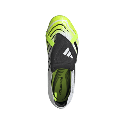 adidas Predator Elite Fold-Over Tongue Youth Firm Ground Soccer Cleats -White/Black