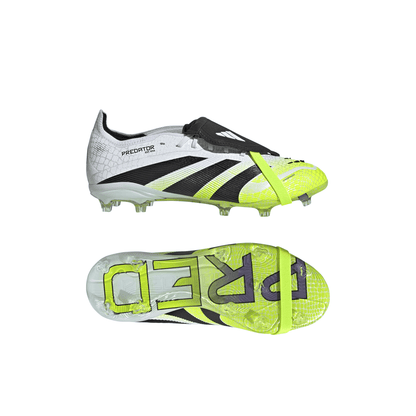 adidas Predator Elite Fold-Over Tongue Youth Firm Ground Soccer Cleats -White/Black