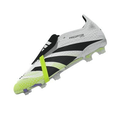 adidas Predator Elite Fold-Over Tongue Youth Firm Ground Soccer Cleats -White/Black