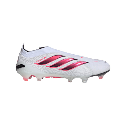 adidas Predator Elite Laceless Firm Ground Men's Soccer Cleats - White/SolarTurbo/Black