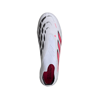 adidas Predator Elite Laceless Firm Ground Men's Soccer Cleats - White/SolarTurbo/Black