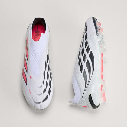 adidas Predator Elite Laceless Firm Ground Men's Soccer Cleats - White/SolarTurbo/Black