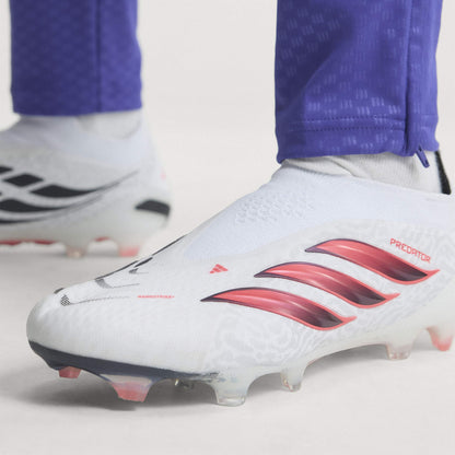 adidas Predator Elite Laceless Firm Ground Men's Soccer Cleats - White/SolarTurbo/Black