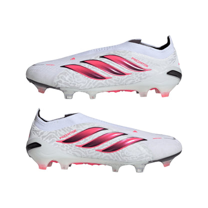 adidas Predator Elite Laceless Firm Ground Men's Soccer Cleats - White/SolarTurbo/Black