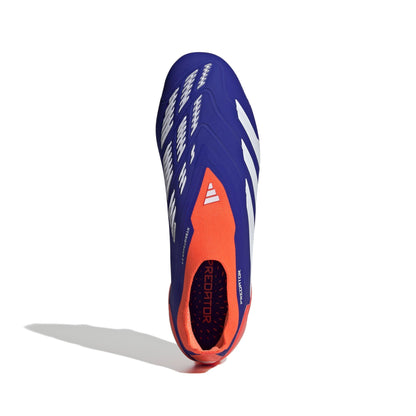 adidas Predator Elite Laceless FG Laceless Firm Ground Soccer Cleats - Lucid Blue/White/Solar Red