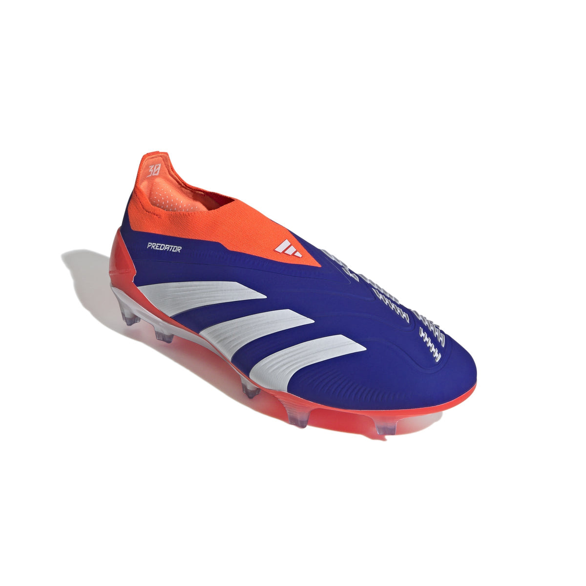 adidas Predator Elite Laceless FG Laceless Firm Ground Soccer Cleats - Lucid Blue/White/Solar Red