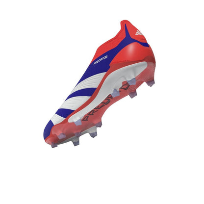 adidas Predator Elite Laceless FG Laceless Firm Ground Soccer Cleats - Lucid Blue/White/Solar Red