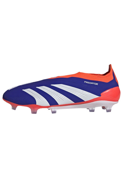 adidas Predator Elite Laceless FG Laceless Firm Ground Soccer Cleats - Lucid Blue/White/Solar Red