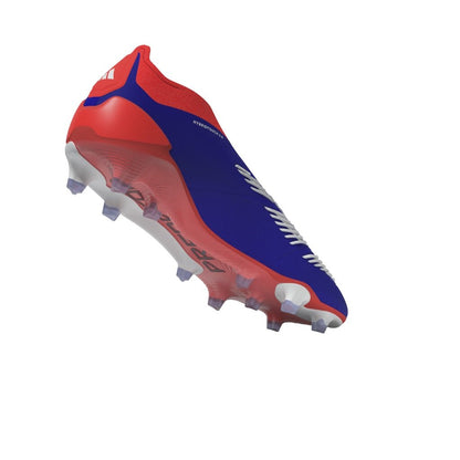 adidas Predator Elite Laceless FG Laceless Firm Ground Soccer Cleats - Lucid Blue/White/Solar Red