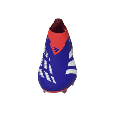 adidas Predator Elite Laceless FG Laceless Firm Ground Soccer Cleats - Lucid Blue/White/Solar Red