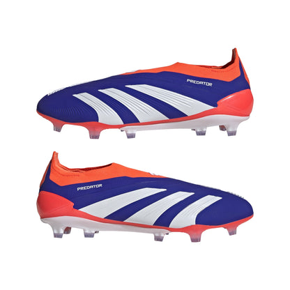 adidas Predator Elite Laceless FG Laceless Firm Ground Soccer Cleats - Lucid Blue/White/Solar Red