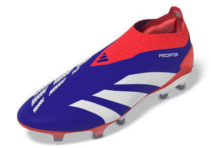 adidas Predator Elite Laceless FG Laceless Firm Ground Soccer Cleats - Lucid Blue/White/Solar Red