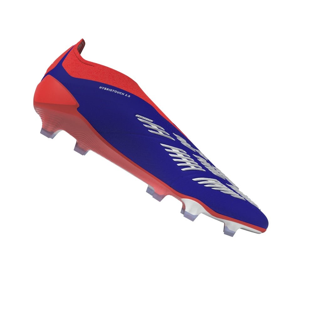 adidas Predator Elite Laceless FG Laceless Firm Ground Soccer Cleats - Lucid Blue/White/Solar Red