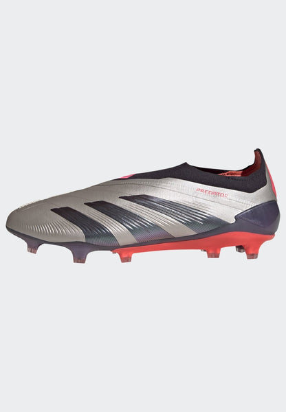 adidas Predator Elite Laceless FG Laceless Firm Ground Soccer Cleats - Platin Metallic/Black/Carbon