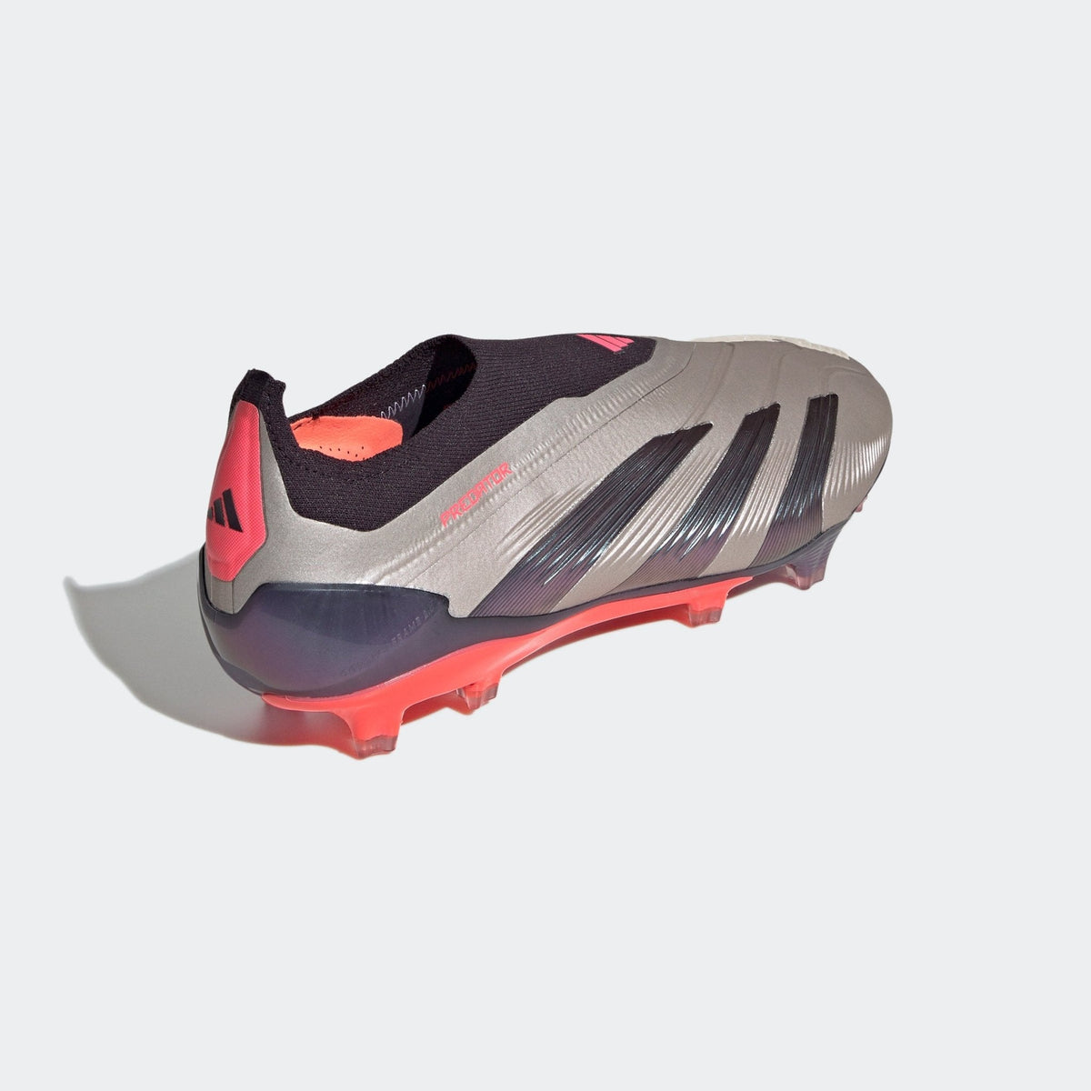 adidas Predator Elite Laceless FG Laceless Firm Ground Soccer Cleats - Platin Metallic/Black/Carbon