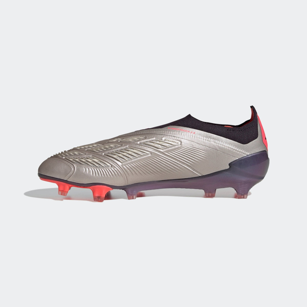adidas Predator Elite Laceless FG Laceless Firm Ground Soccer Cleats - Platin Metallic/Black/Carbon