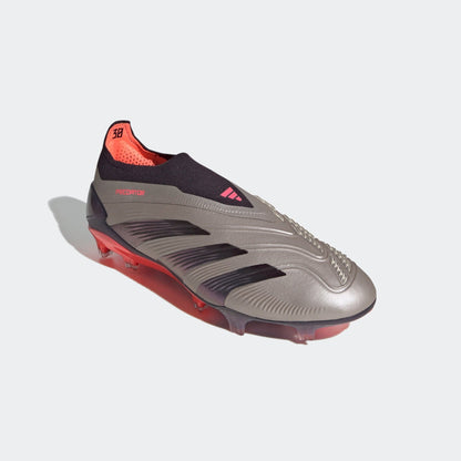 adidas Predator Elite Laceless FG Laceless Firm Ground Soccer Cleats - Platin Metallic/Black/Carbon
