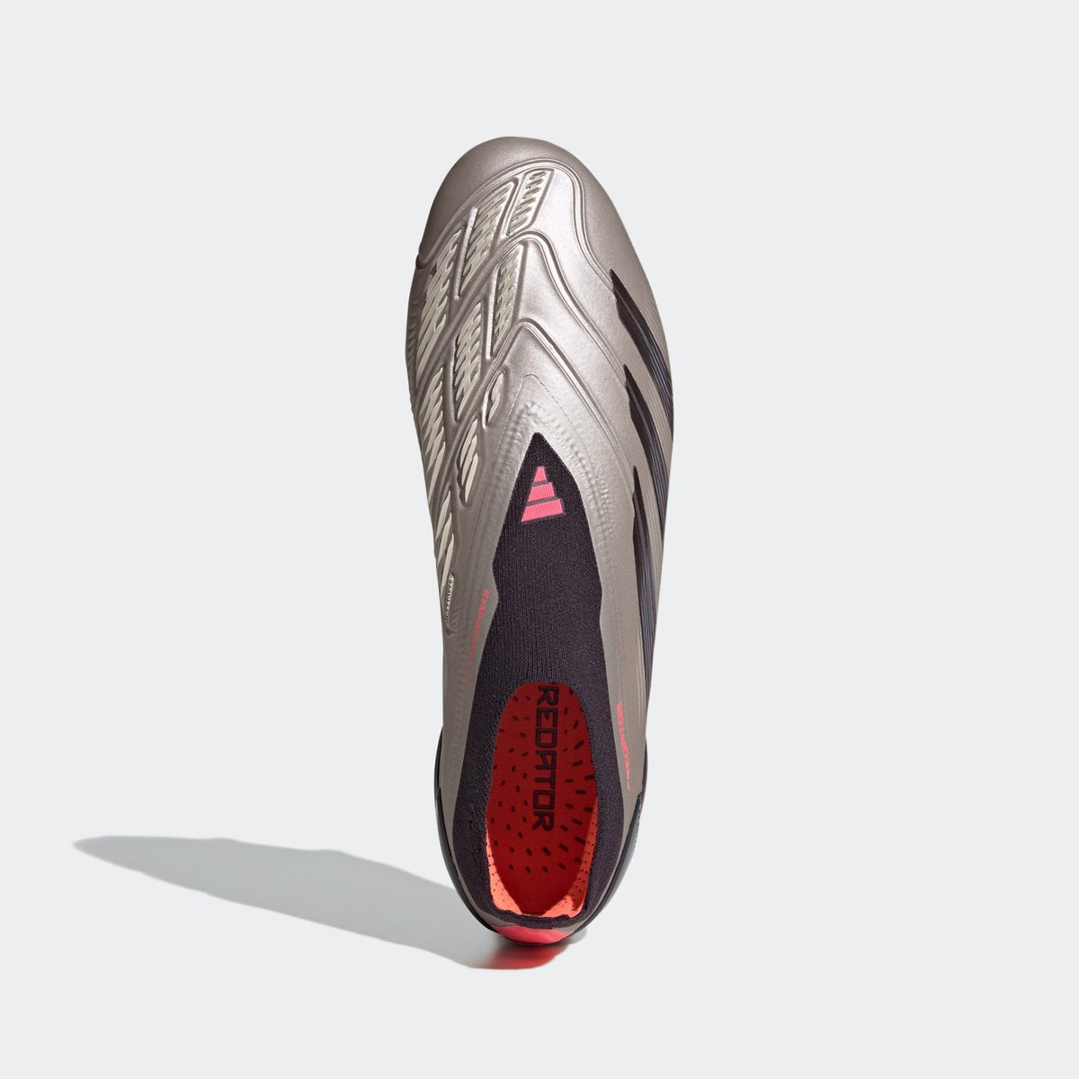 adidas Predator Elite Laceless FG Laceless Firm Ground Soccer Cleats - Platin Metallic/Black/Carbon