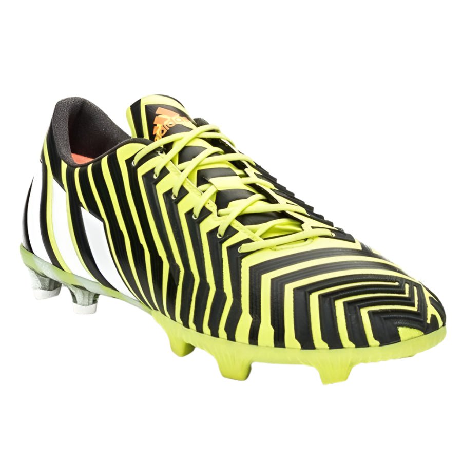 adidas Predator Instinct FG Firm Ground Soccer Cleats - Flash Yellow/White/Dark Grey