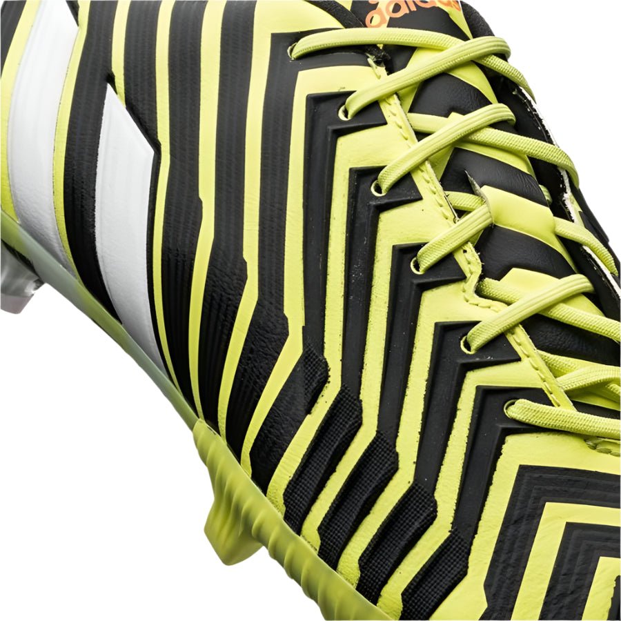 adidas Predator Instinct FG Firm Ground Soccer Cleats - Flash Yellow/White/Dark Grey