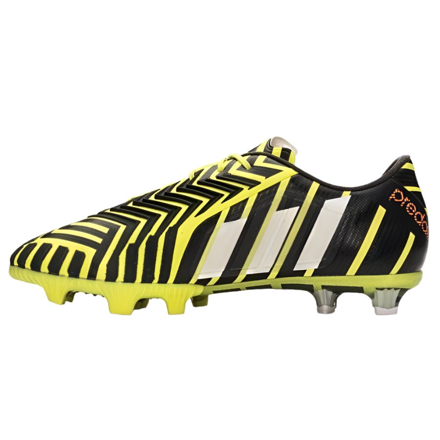 adidas Predator Instinct FG Firm Ground Soccer Cleats - Flash Yellow/White/Dark Grey
